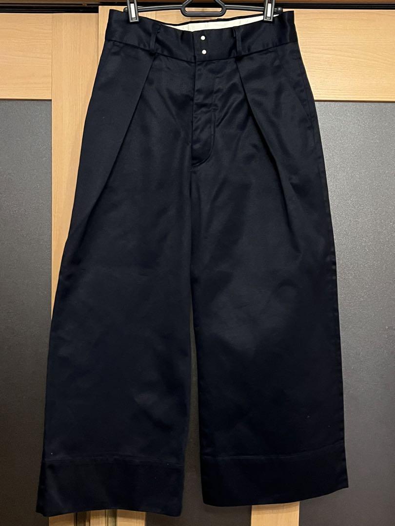 SOUMO 揺るぎなく BIG TUCK CHINO サイズ01 NAVY