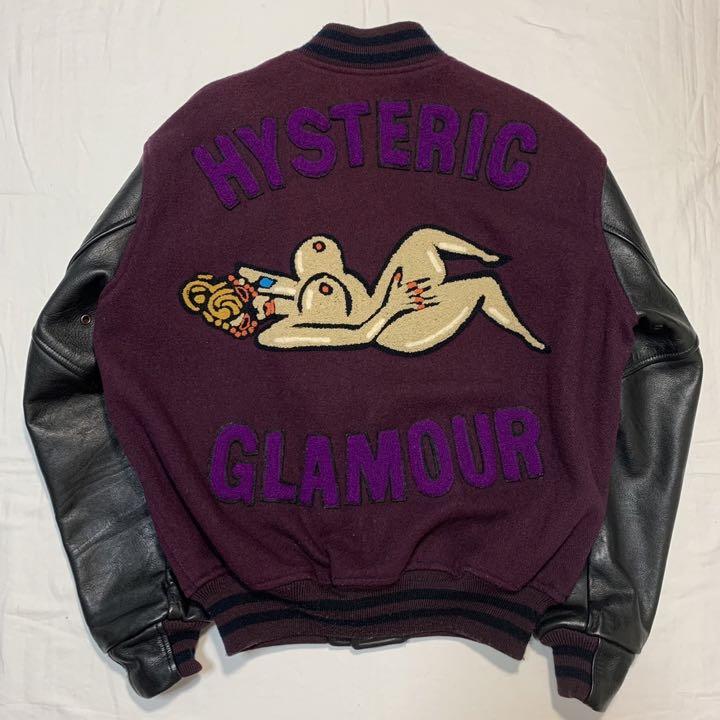 最初期 hysteric glamour ガール デザイン 袖レザー スタジャン 刺々しい