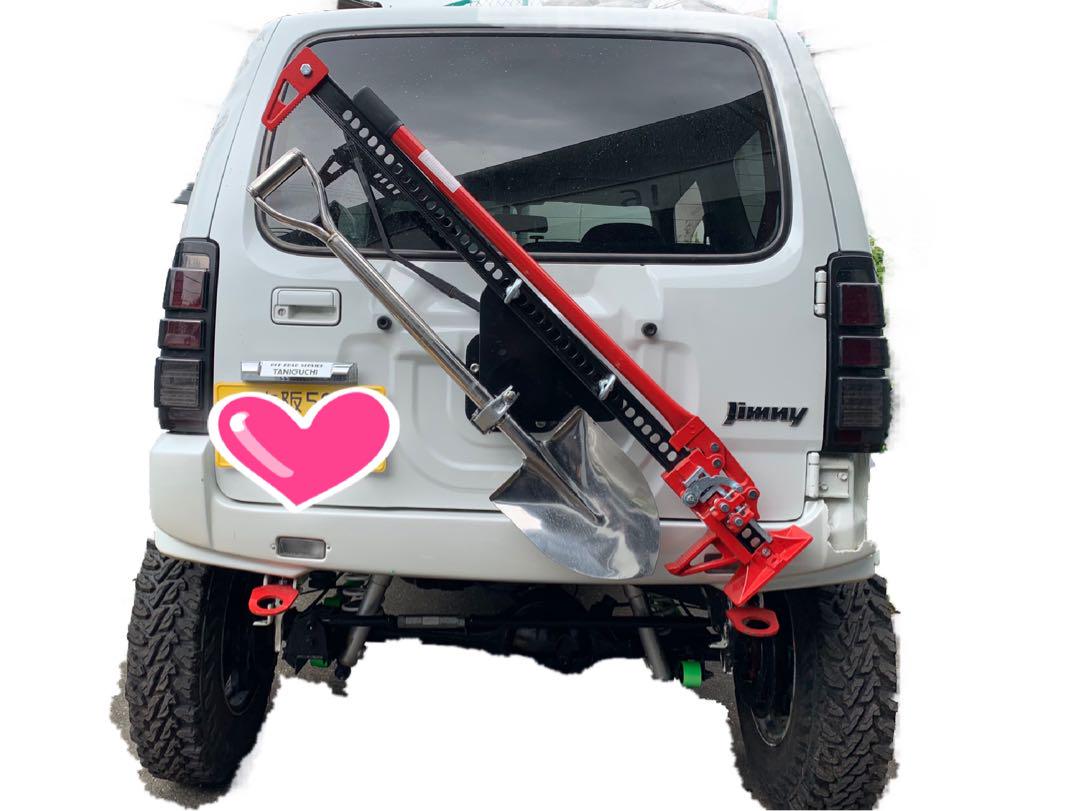 ☆ジムニー☆jimny☆JB23☆ハイリフトジャッキホルダー☆スコップホルダー☆ 甘酸っぱ