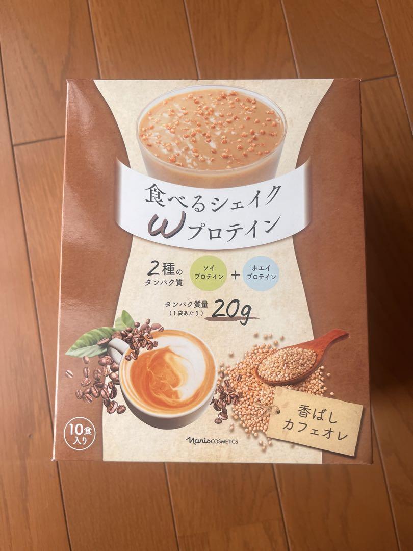 ナリス 食べるシェイク Wプロテイン 香ばしカフェオレ くだらなく