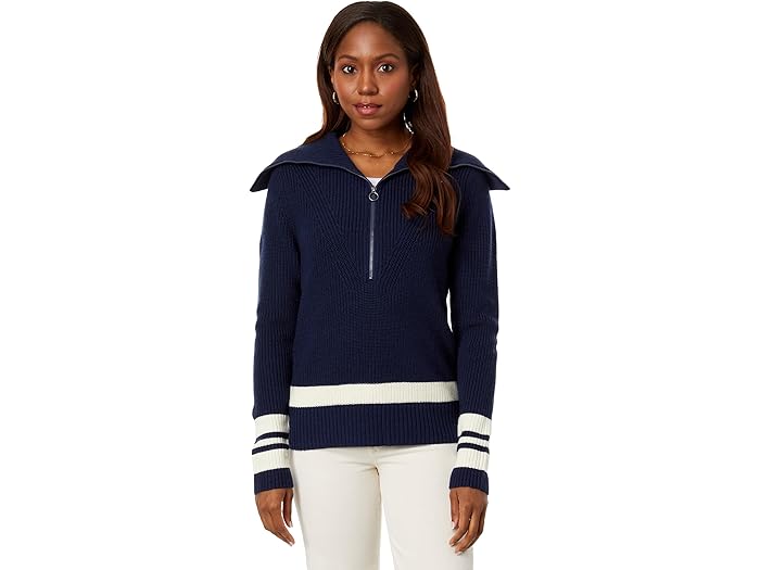 取寄) ヴィンヤードヴァインズ レディース ストライプド 1/2 ジップ セーター Vineyard Vines women Vineyard