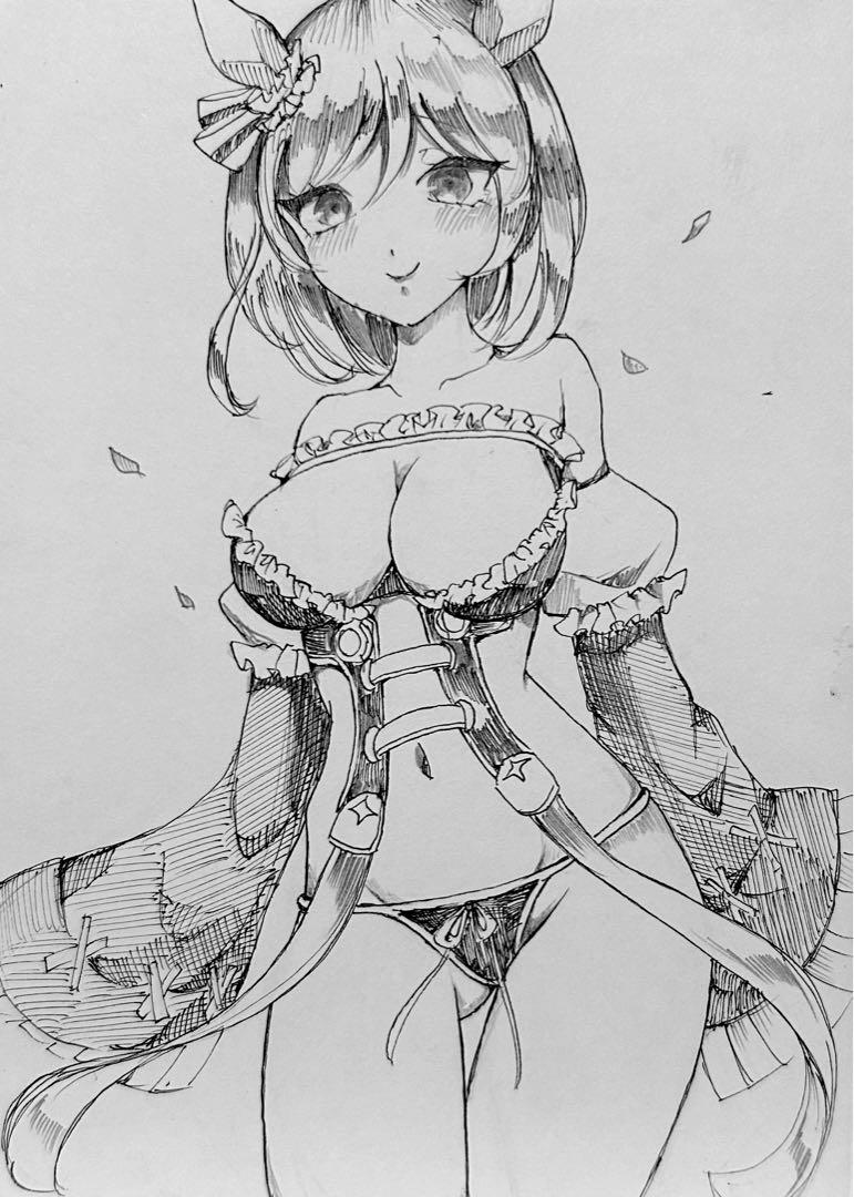 ウマ娘 エイシンフラッシュ 手描きイラスト 同人 幅広い オリジナル手描きイラスト