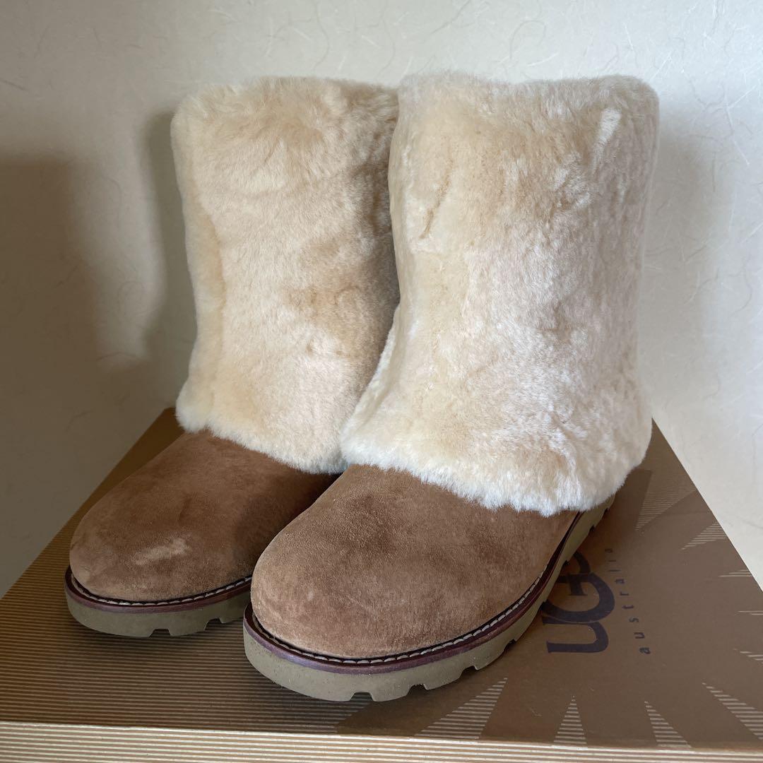 UGG☆未使用品 ボア付ムートンブーツ 23.0 驚き