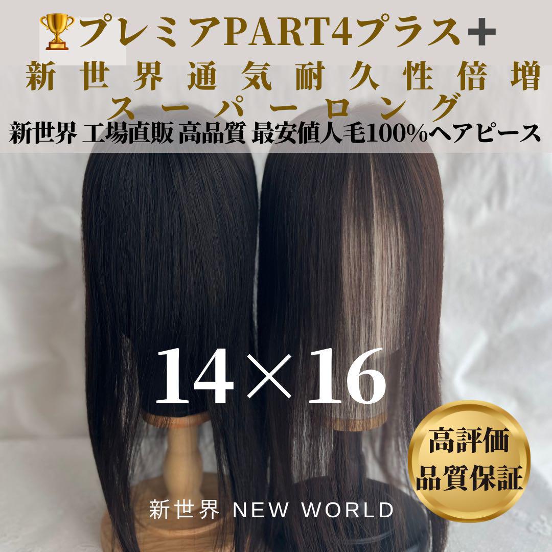 真2024新世界超人工肌人毛100%ウィッグ ヘアピース 総手植え 部分ウィッグ