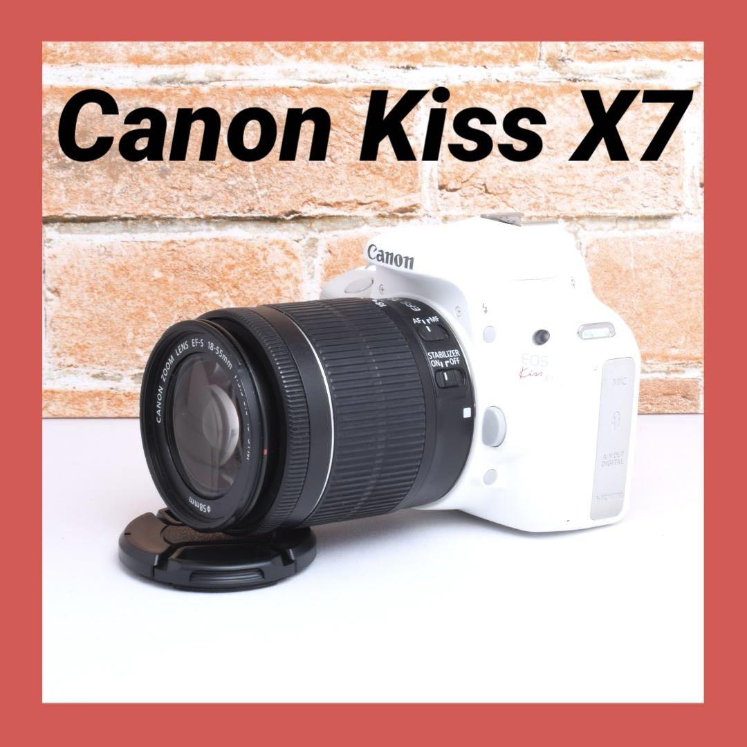 超小型軽量No. 1❤️Canon kiss 本格 X7❤️ホワイト❤️スマホ転送OK