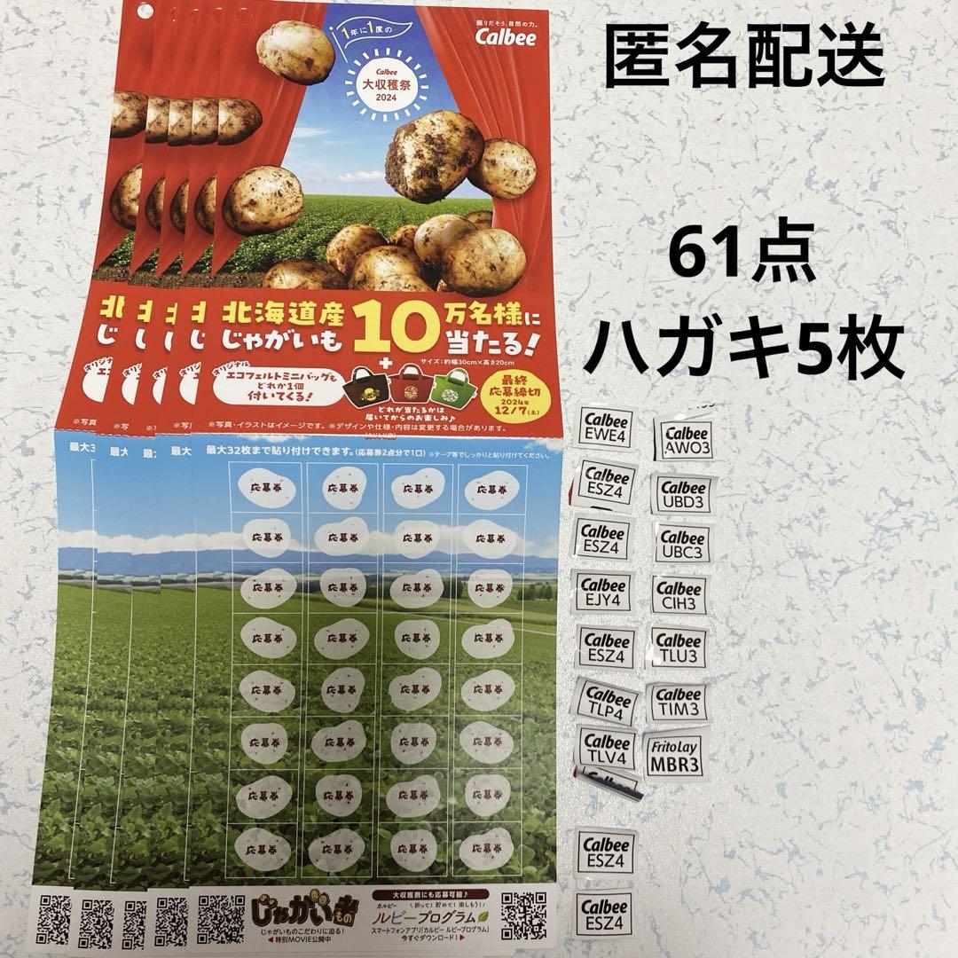 カルビー 応募券 61点 ハガキ 5枚 無料体験