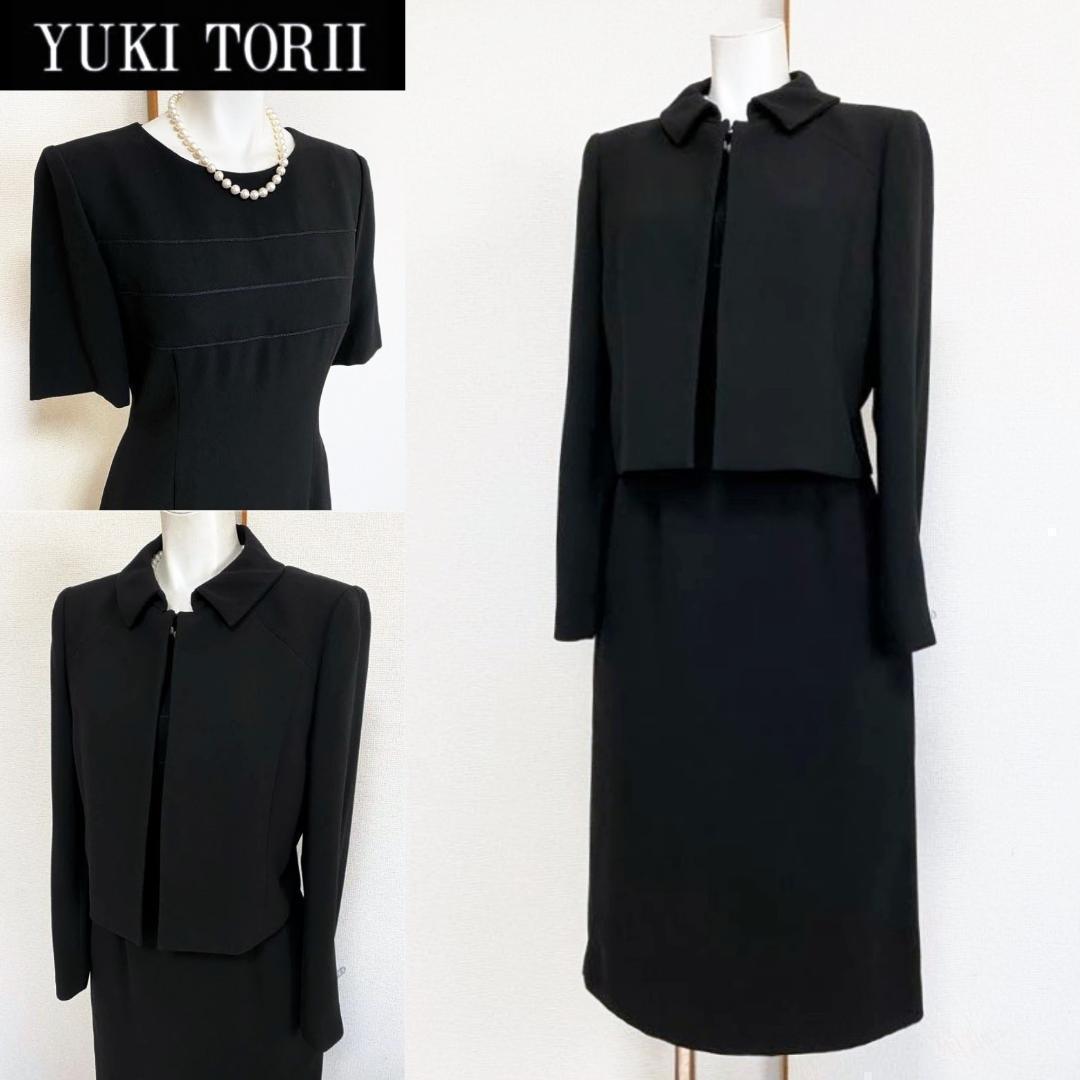 美品】ユキトリイ 高級喪服礼服 ワンピ横ライン□ 最新情報