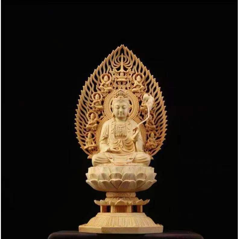 総檜材 仏教工芸品 木彫仏教 精密彫刻 極上品 仏師で仕上げ品