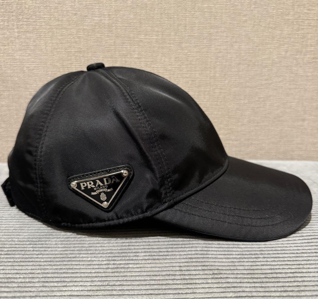 極美品】PRADA ナイロン 特別企画セール ベースボールキャップ-レディス Mサイズ-黒