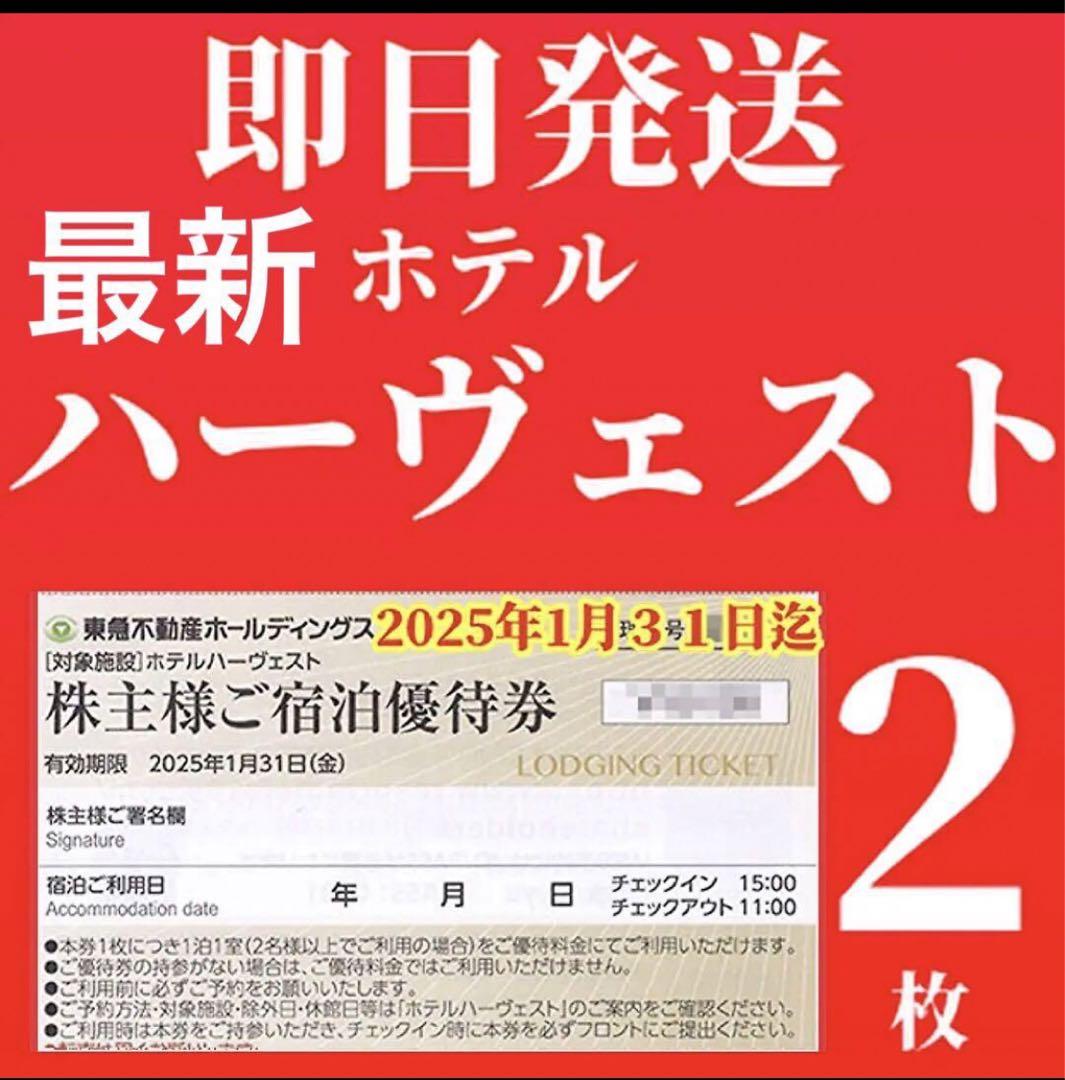 東急ハーヴェストクラブ／ホテルハーベスト 東急不動産株主ご宿泊優待券3枚 優しい