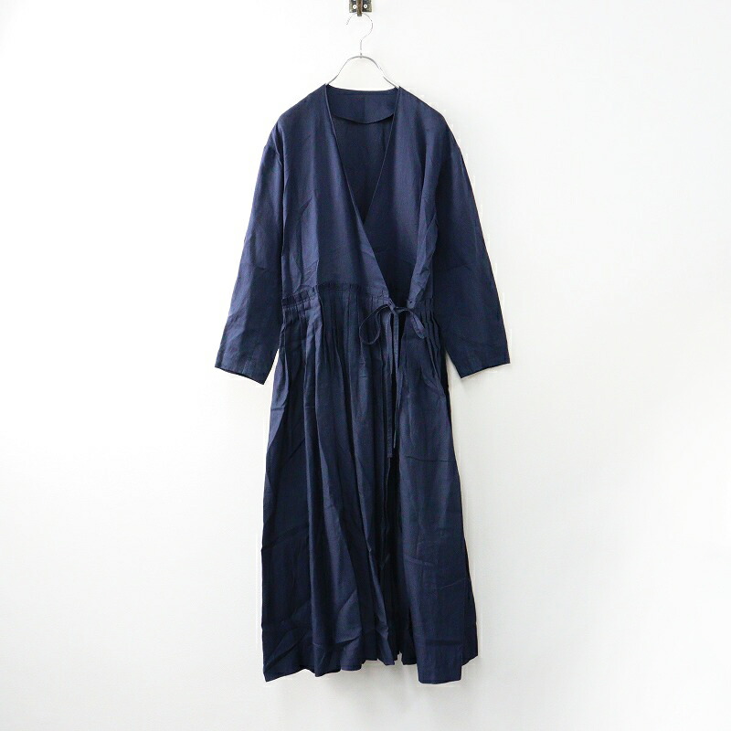 極美品 2018 アーツアンドサイエンス ARTS&SCIENCE tuck bottom 体験 wrap dress コットンラミータック