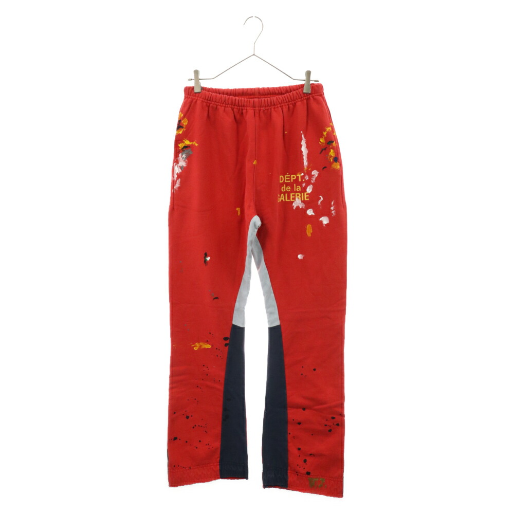 GALLERY DEPT.(ギャラリーデプト) サイズ:L GD LOGO FLARE SWEATPANTS ペイント加工 GDロゴ フレアスウェット