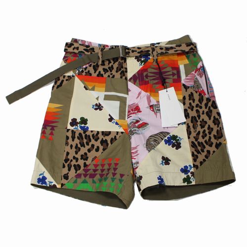 中古】 sacai サカイ 21SS Hank Willis Thomas / Archive おすすめ商品 Print Mix Shorts  ショーツ ショートパンツ