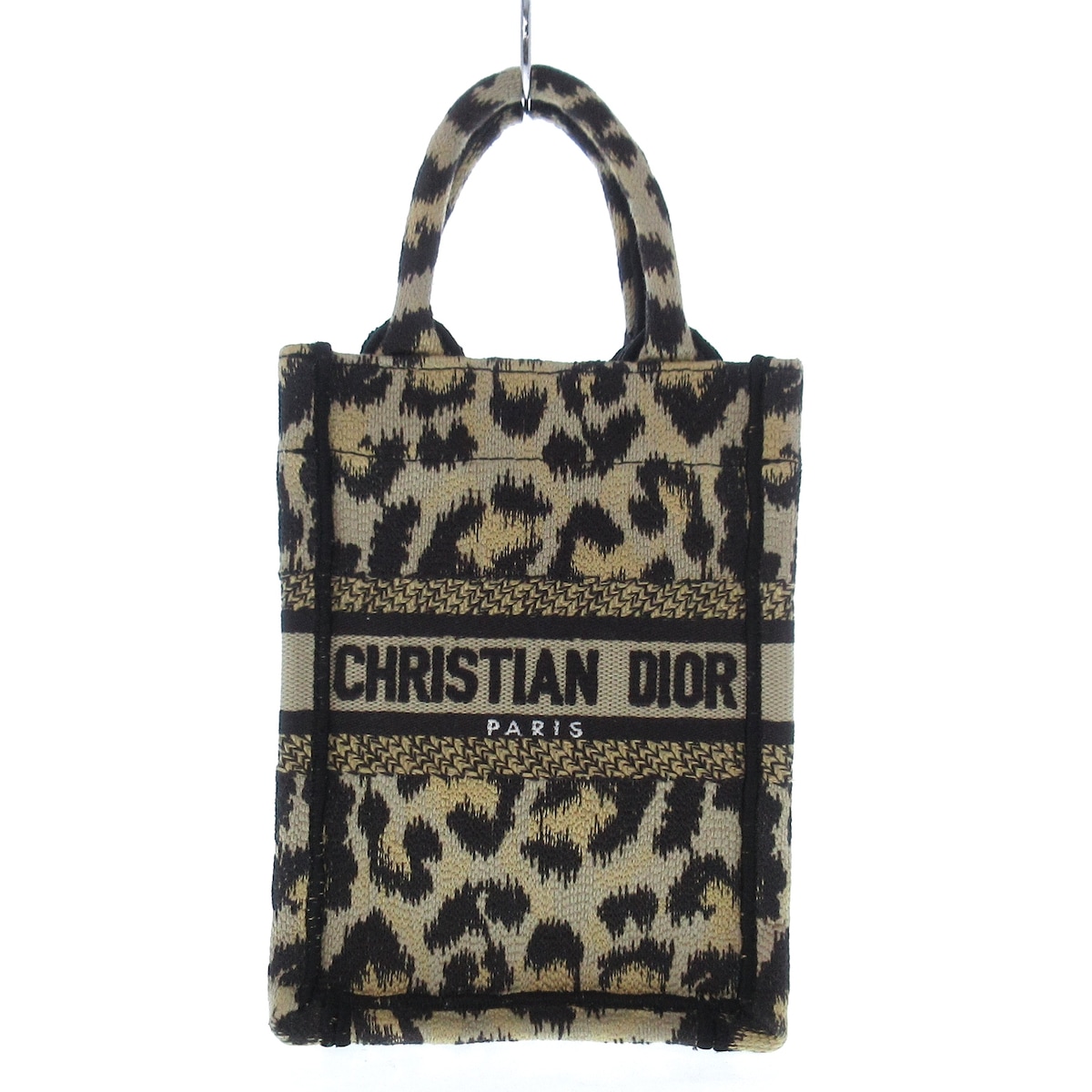 新着】【中古】DIOR/ChristianDior(ディオール/クリスチャンディオール) 限定取り扱い ブックトート ミニフォン トートバッグ  レオパード/豹