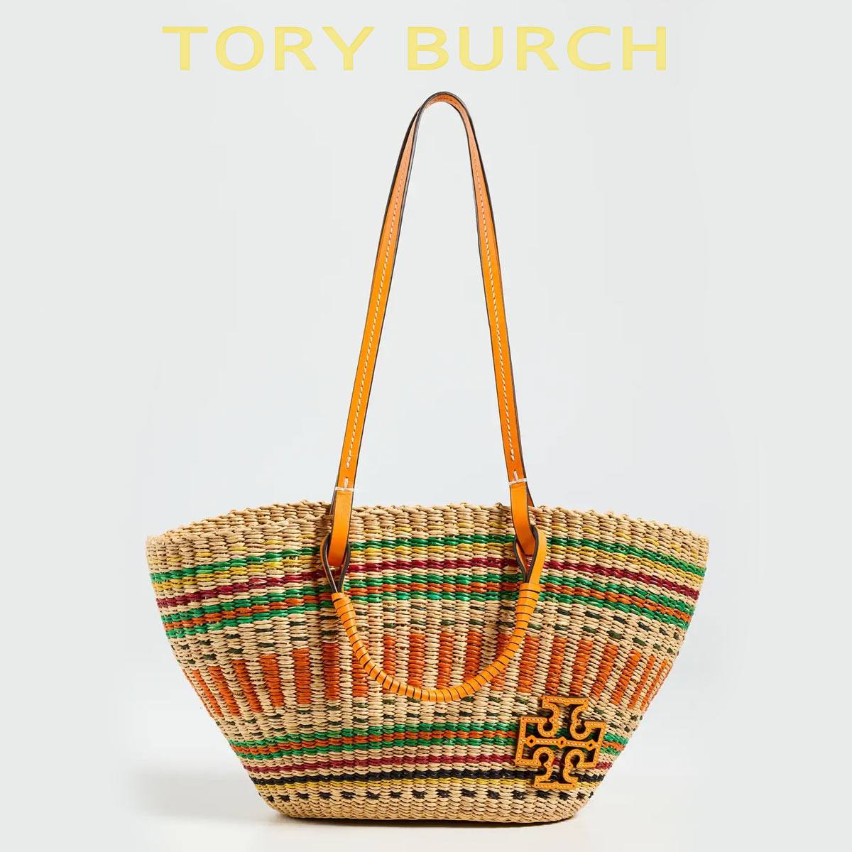 トリーバーチ かごバッグ ショルダー トートバッグ レディース 大きめ 旅行 軽い 夏 Tory Burch