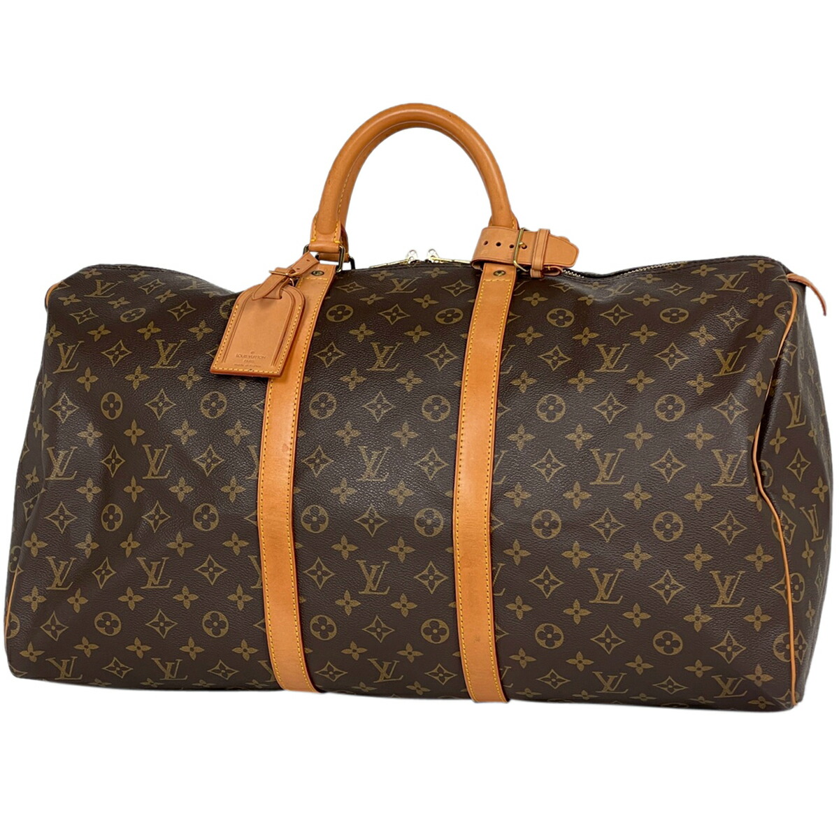 ルイ・ヴィトン Louis Vuitton キーポル 受け取り 55 ハンドバッグ 旅行 出張 ビジネス ボストンバッグ モノグラム ブラウン  M41424