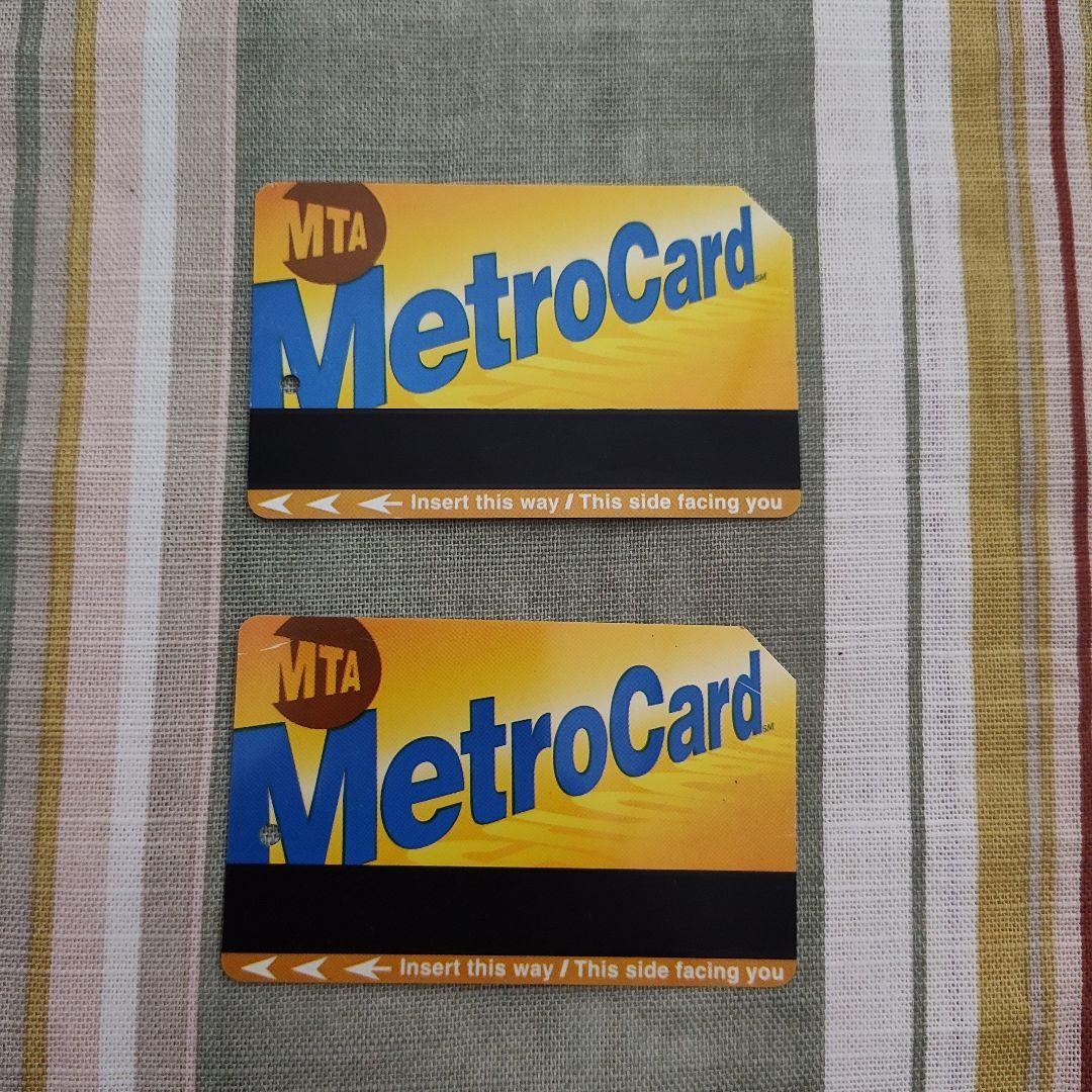 NEW YORK 驚き MTA メトロカード MetroCard 使用済み2枚SET