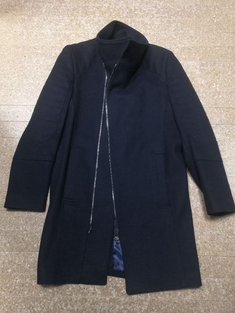 アシンメトリー ZARA MAN コート Lサイズ 本格派 ブラック 美品