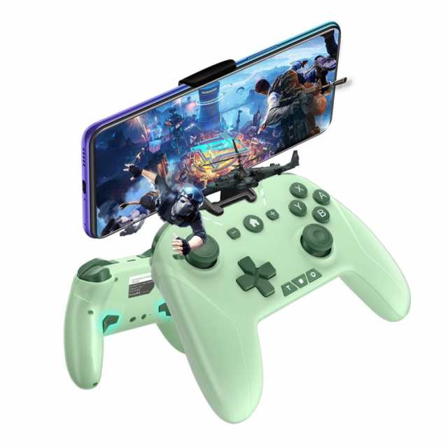 Green]無線コントローラー ゲームパッド IOS/Android/PC/Switch全対応 背面ボタン 自動連射 Bluetooth /2.4GHz/有線接続 6軸ジャイロセンサー マクロ機能 二重振動 スマホ ipad iphone MFI認証 Switch  Pro/lite/OLED 各種ゲーム対応 反応速い 高耐久ボタン