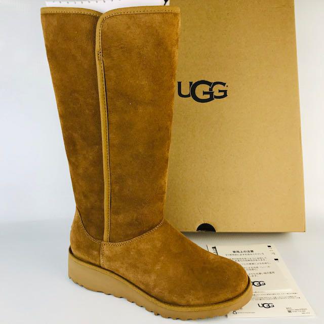 新品未使用☆UGG☆KARA 2wayウェッジソールロングムートンブーツ 22㎝