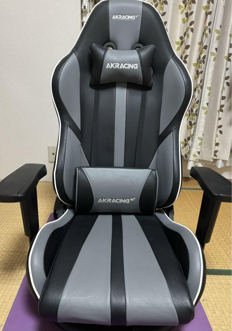 AKRacing 面倒 座椅子 ゲーミングチェア 極坐 グレイ