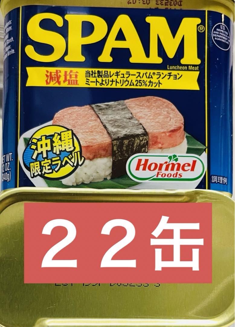 沖縄ホーメル スパム ポークランチョンミート 減塩 SPAM あやしい 22 缶詰