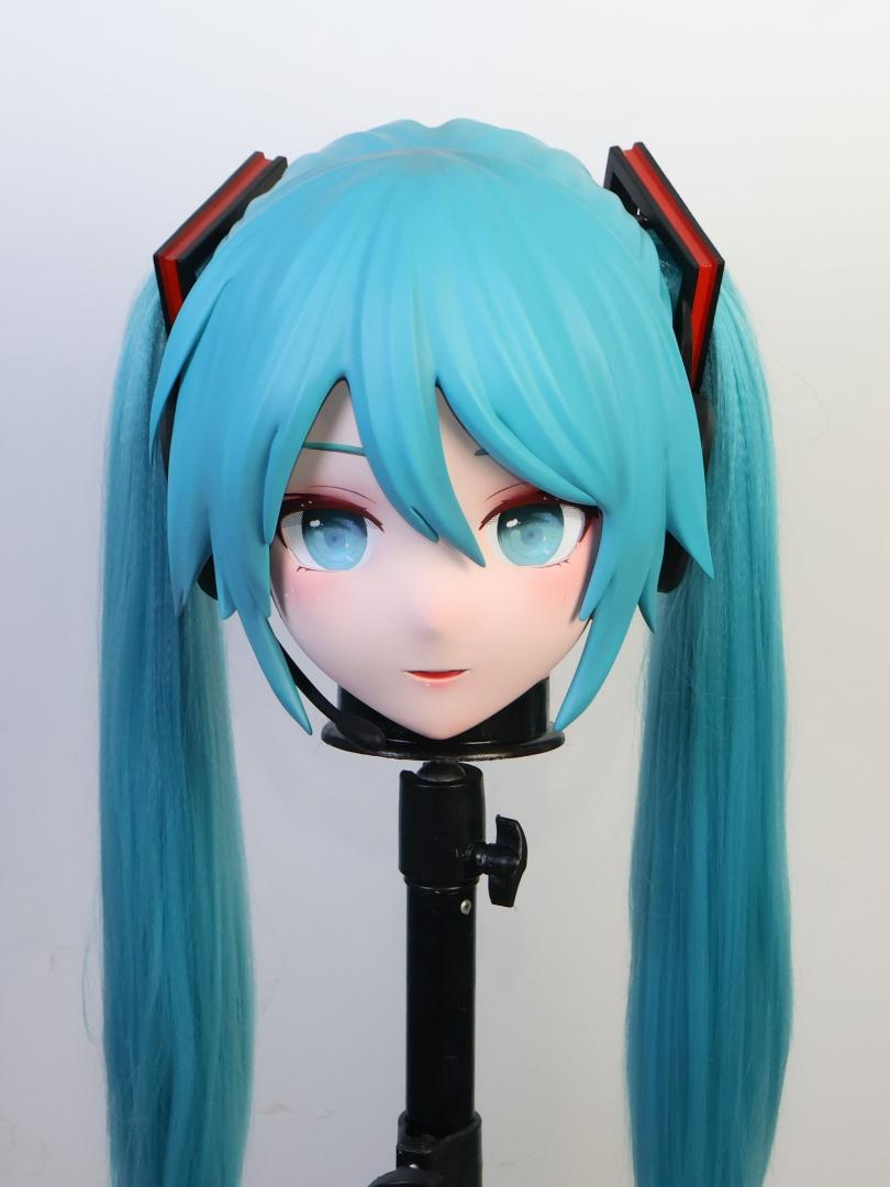 硬質面・全頭面・衣装付】初音ミク 着ぐるみ マスク kigurumi ぎこちない