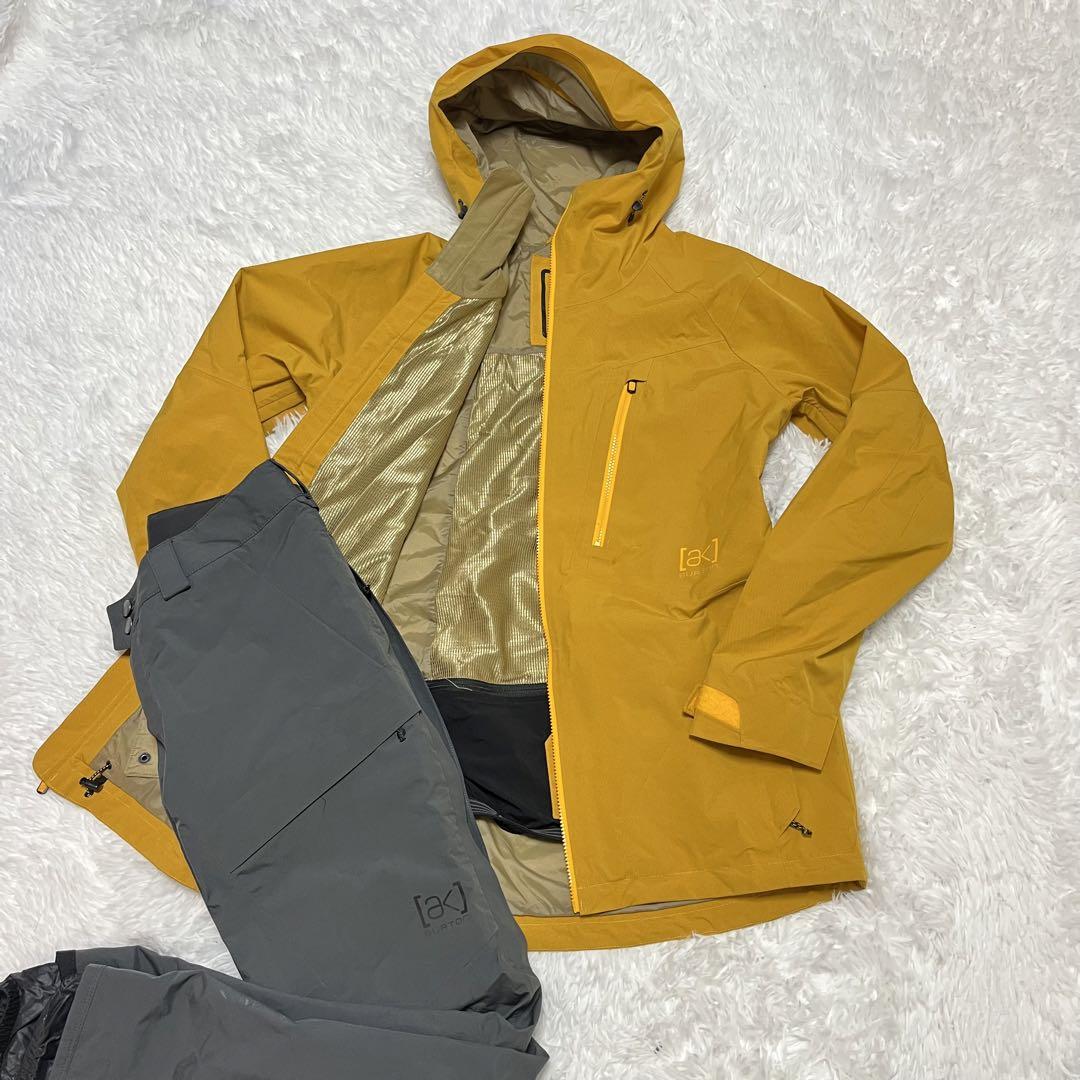 最高級 BURTON AK バートン セットアップ 上下 黄色 グレー スノボ