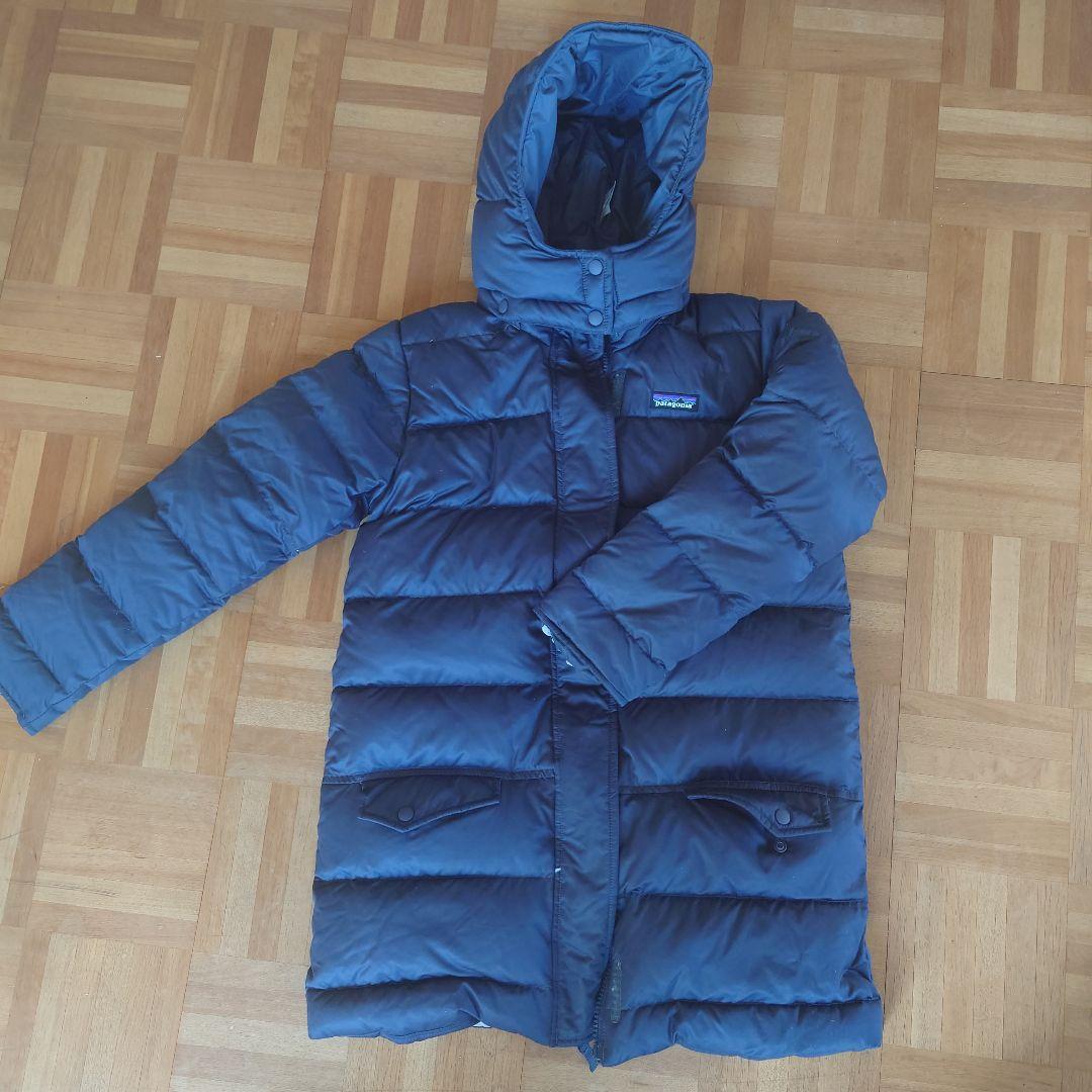 patagonia ネイビー ロングダウンジャケット