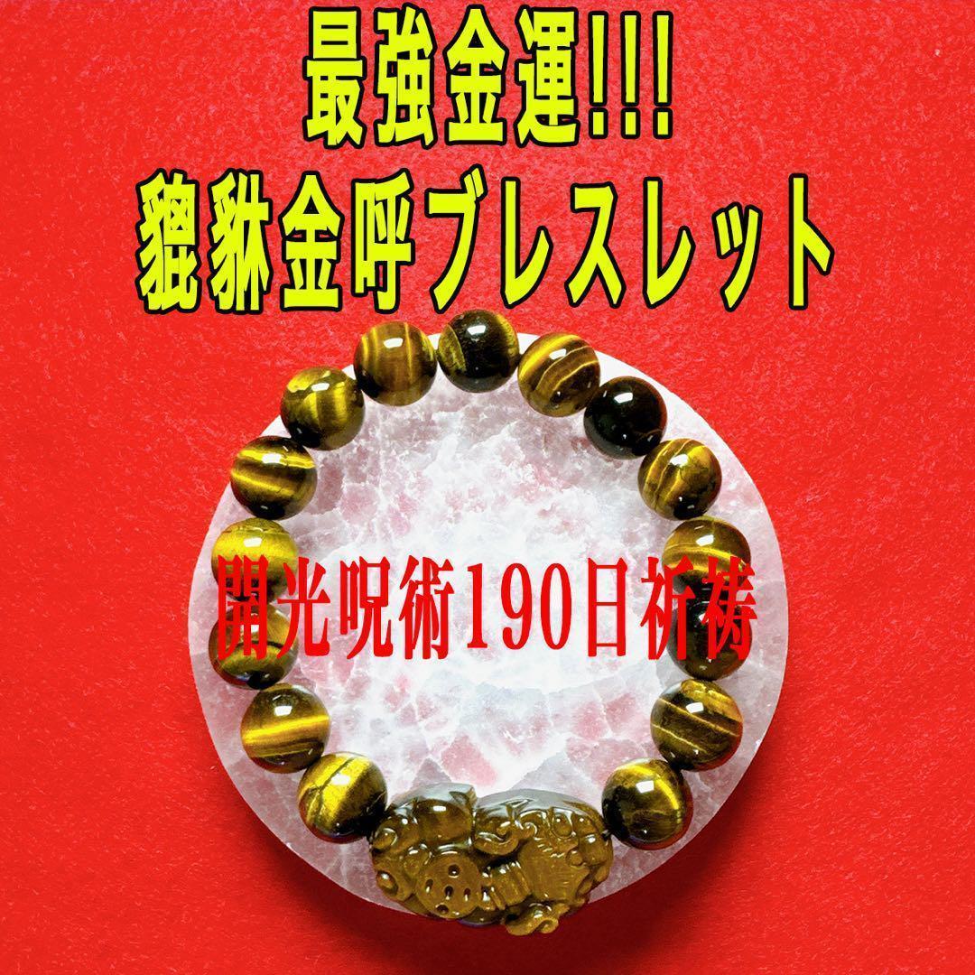 最強の金運呪術！190日間の御祈祷念入れ【虎金呼念珠】