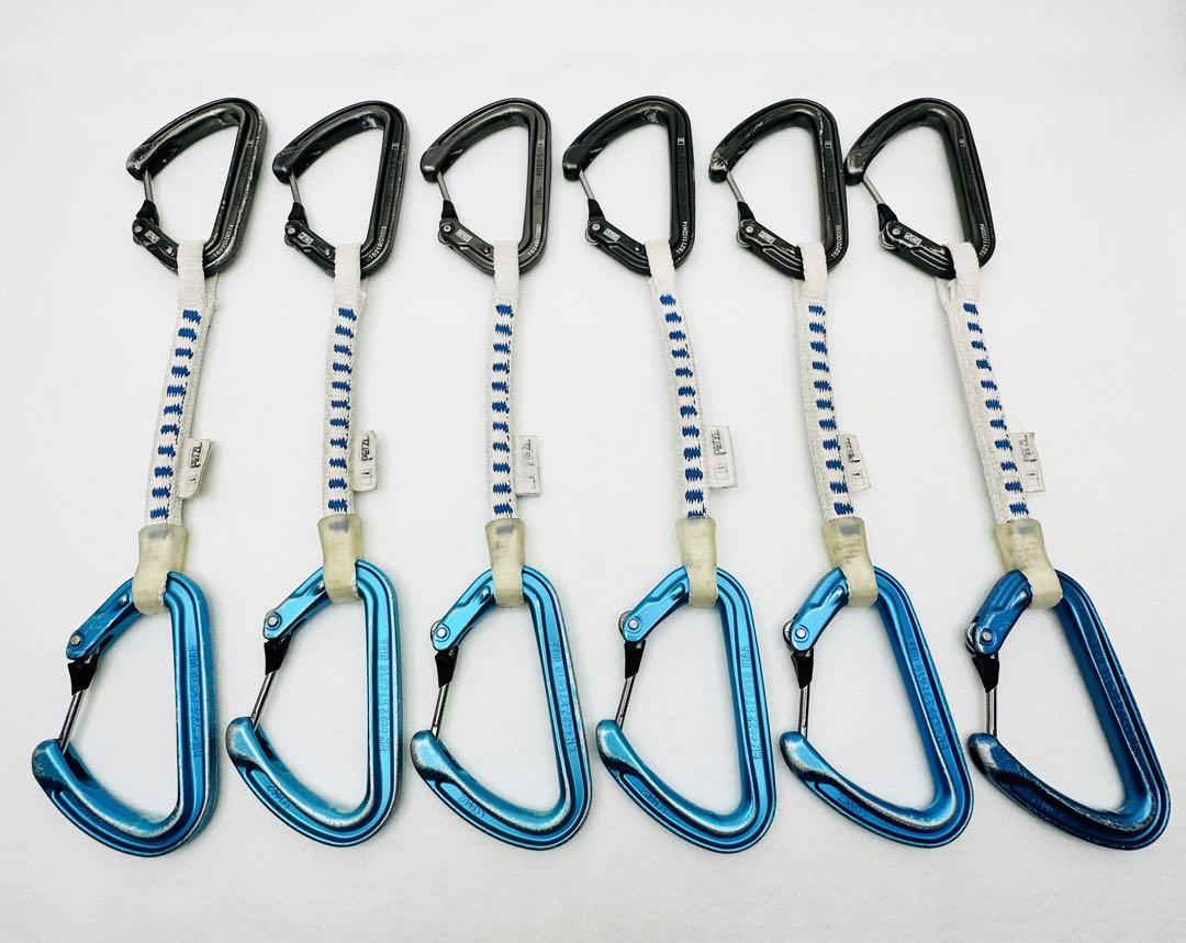 ペツル（PETZL）、 アンジュ（ANGE）、クイックドロー、旧6本、中古品