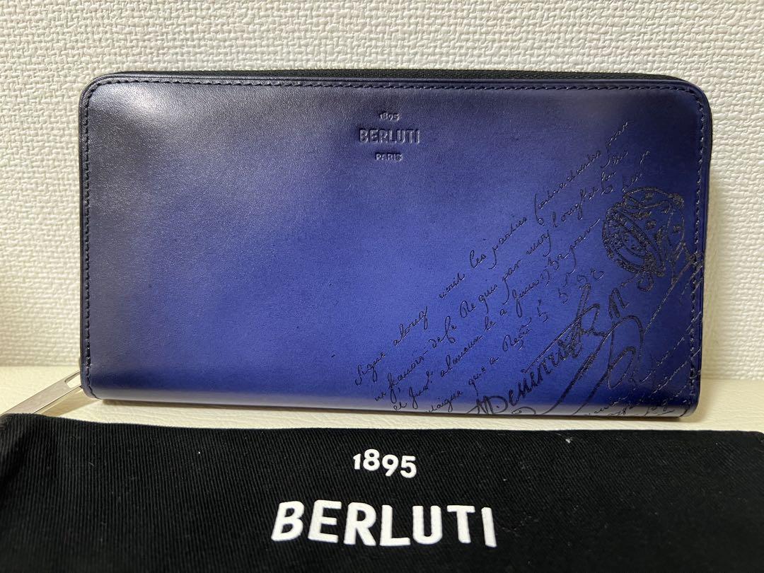 BERLUTI ベルルッティ スクリットカリグラフィラウンド長財布