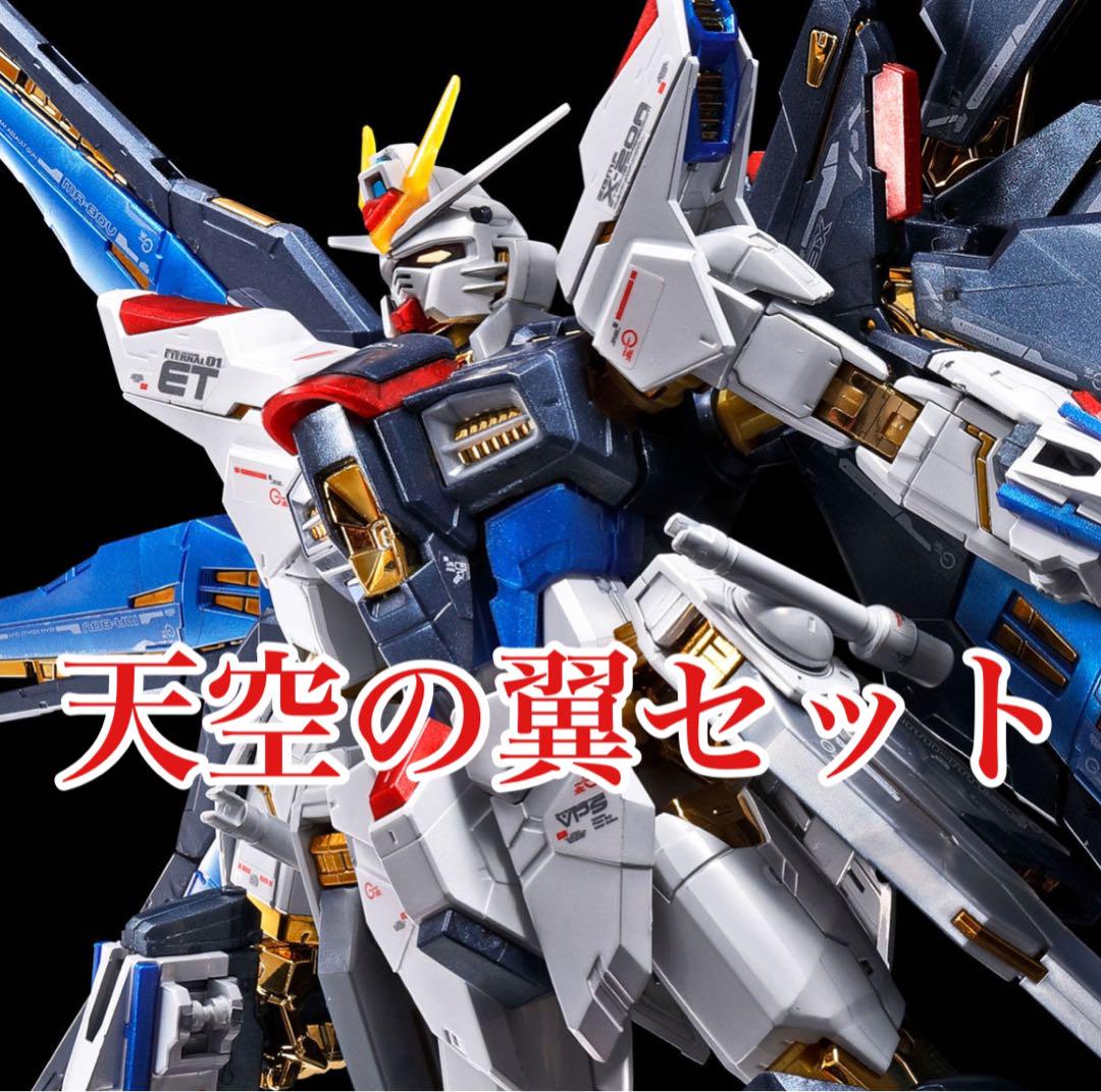 RG ストライクフリーダムガンダム チタニウムフィニッシュ 天空の翼セット