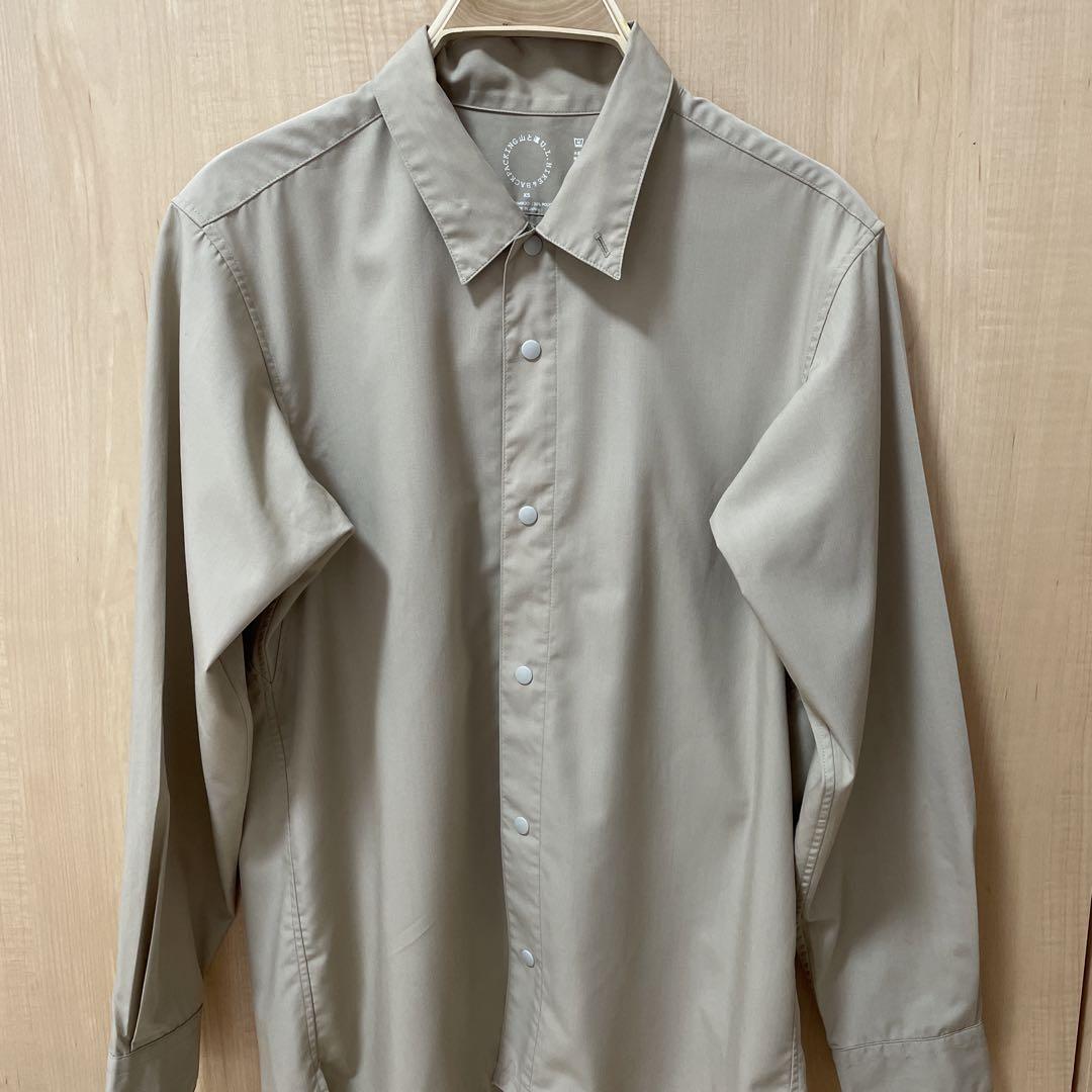 山と道 Bamboo shirt white sand XS