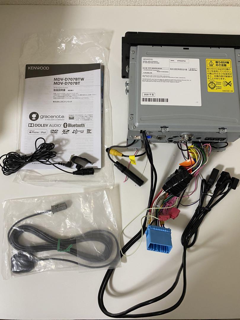 KENWOOD ケンウッド カーナビ MDV-D707BTW ワイド 2020年
