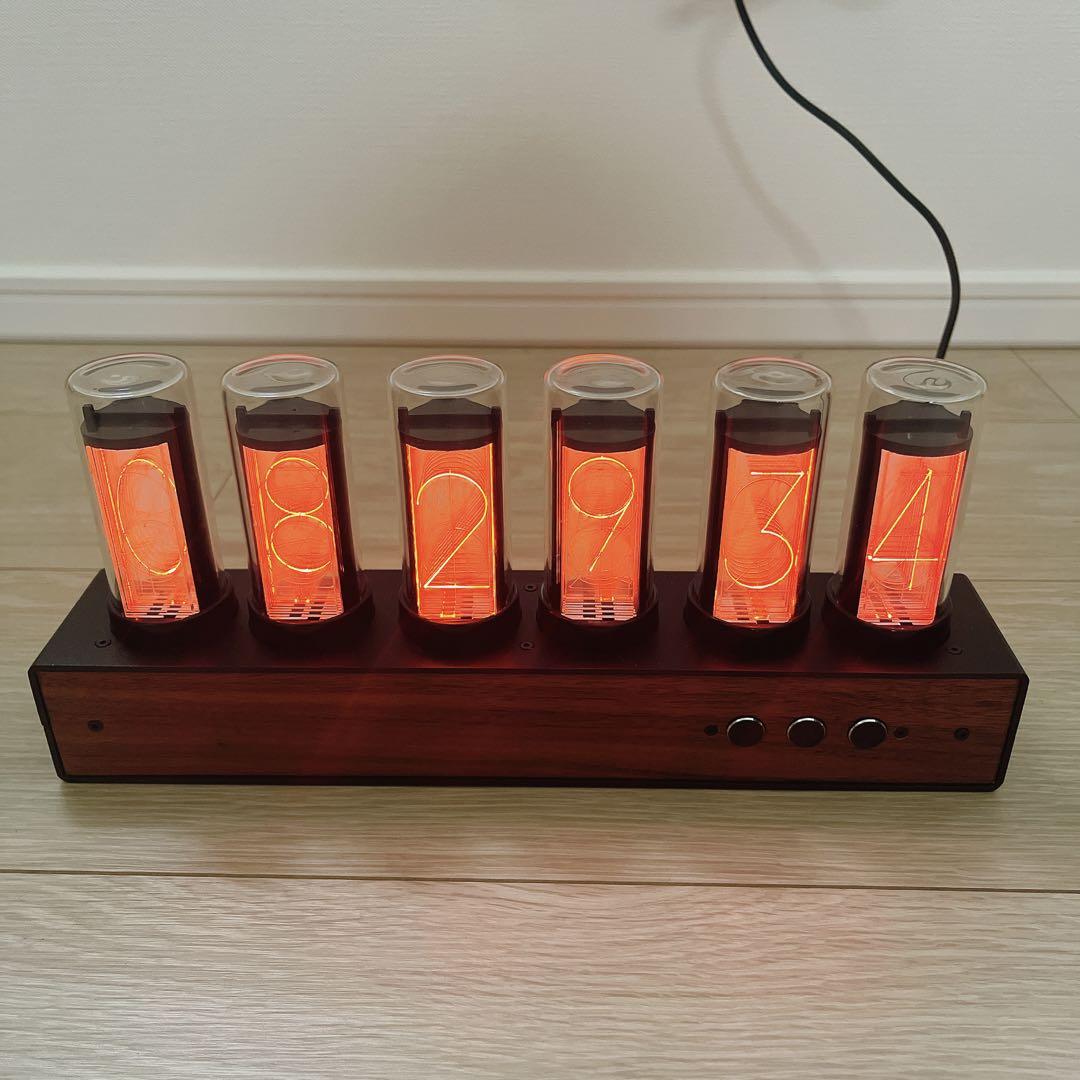 美品☆Gixie Clock ニキシー管風 置き時計（Bluetooth対応版）