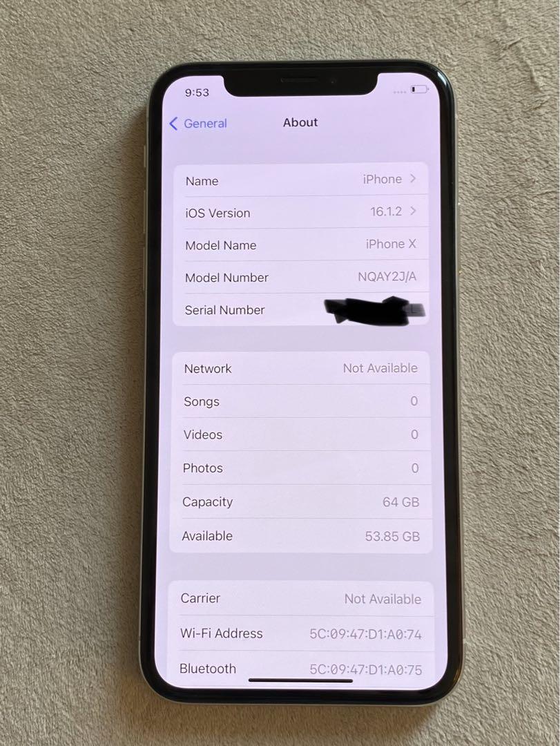 iPhone X Silver 64 GB SIMフリー