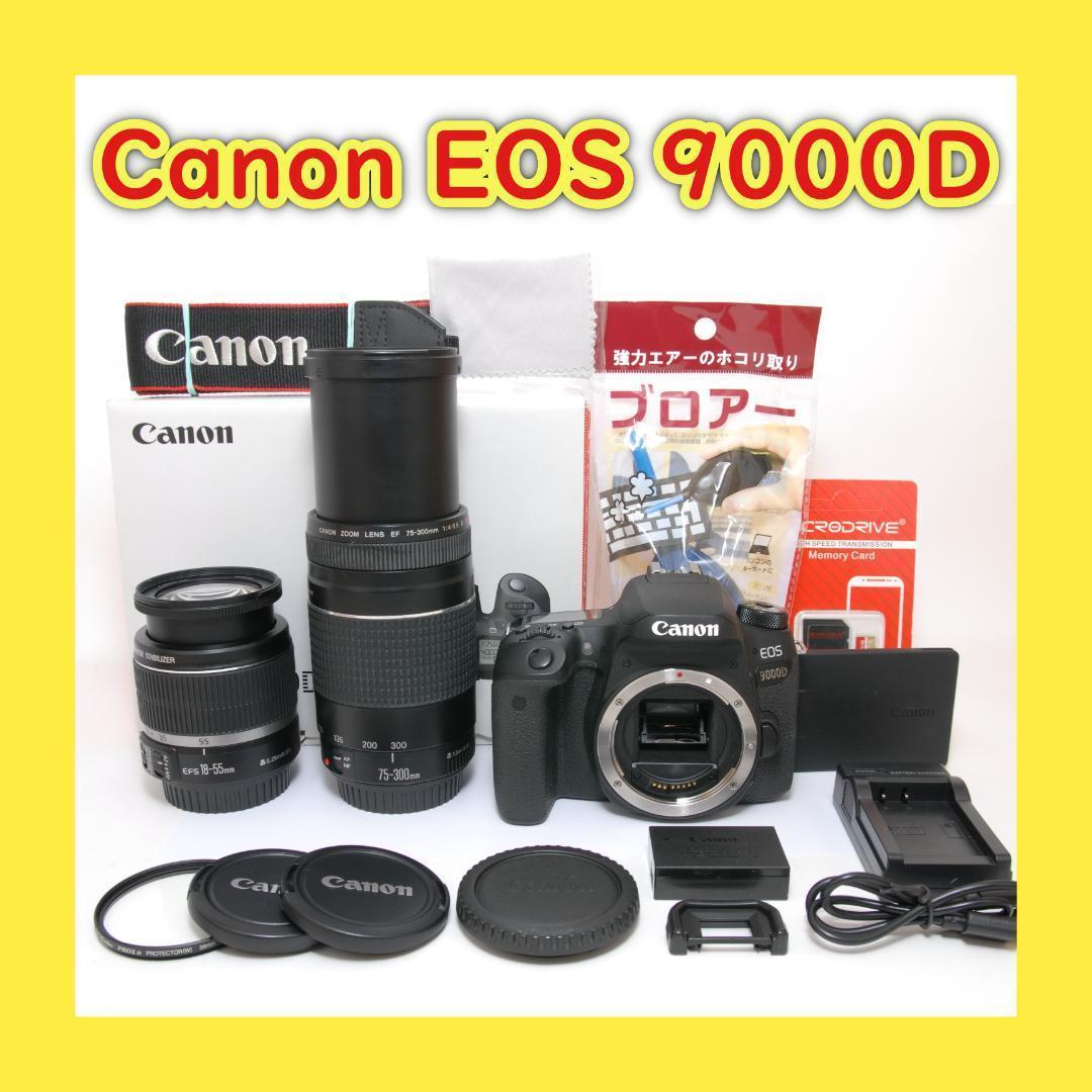 美品】Canon 9000D レンズ2本付き 追加でバックも可 ゆがみ