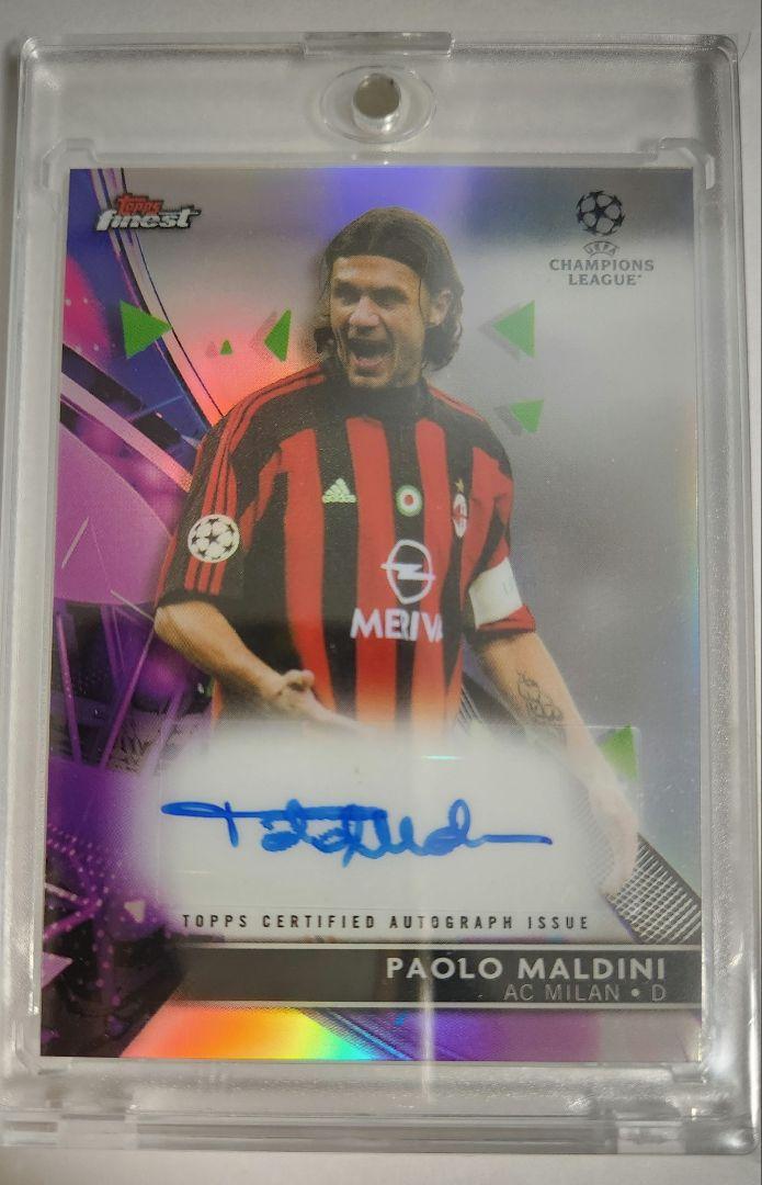 PAOLO MALDIN auto AC MILAN TOPPS finest