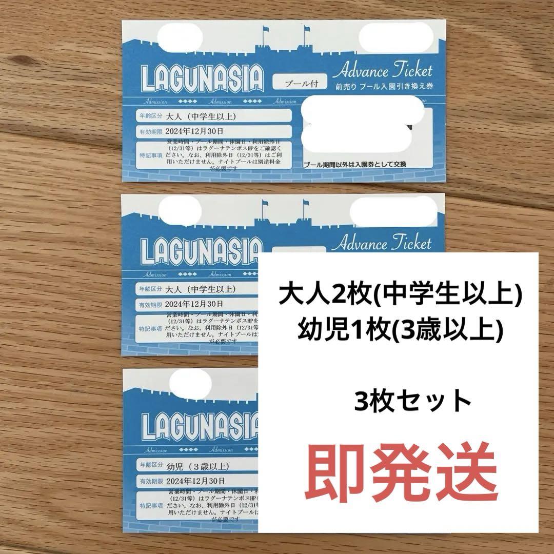 即発送 ラグーナ テンボス プール付きチケット 大人4枚セット