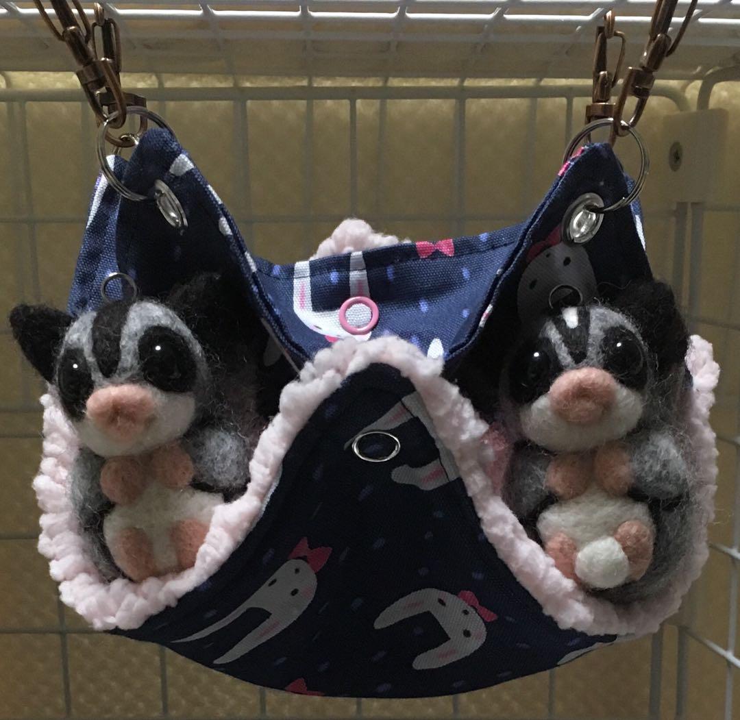 モモンガハウス(うさぎしずく柄) かい ボアピンク 2050円