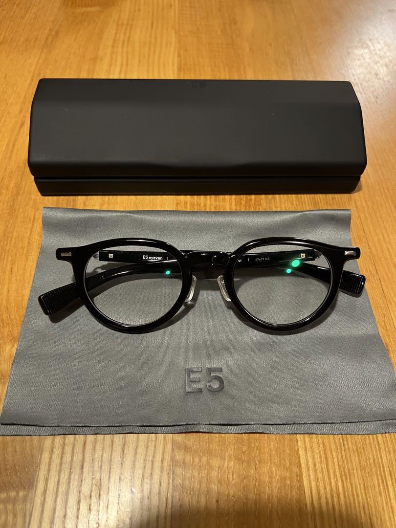 買い誠実 E5 まるい ブラック(試着のみ) p9 eyevan メガネ・老眼鏡