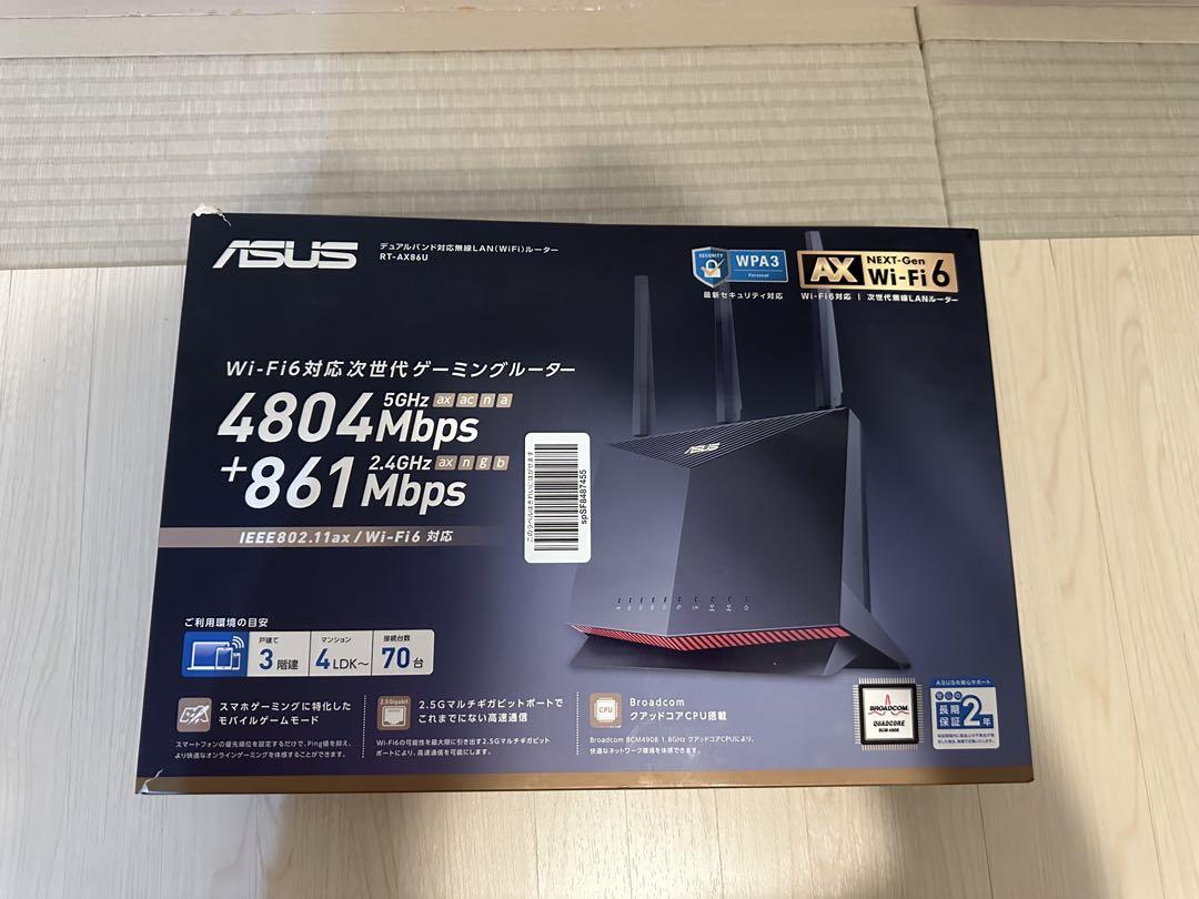 ASUSTek イーサネット WiFi 無線 ルーター RT-AX86U