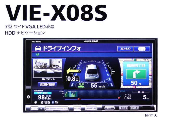 ALPINE(VIE-X08S) HDD ナビゲーション DVD CD HDD SD TV BLUETOOTH(2010 MODEL) ｜HDDナビ