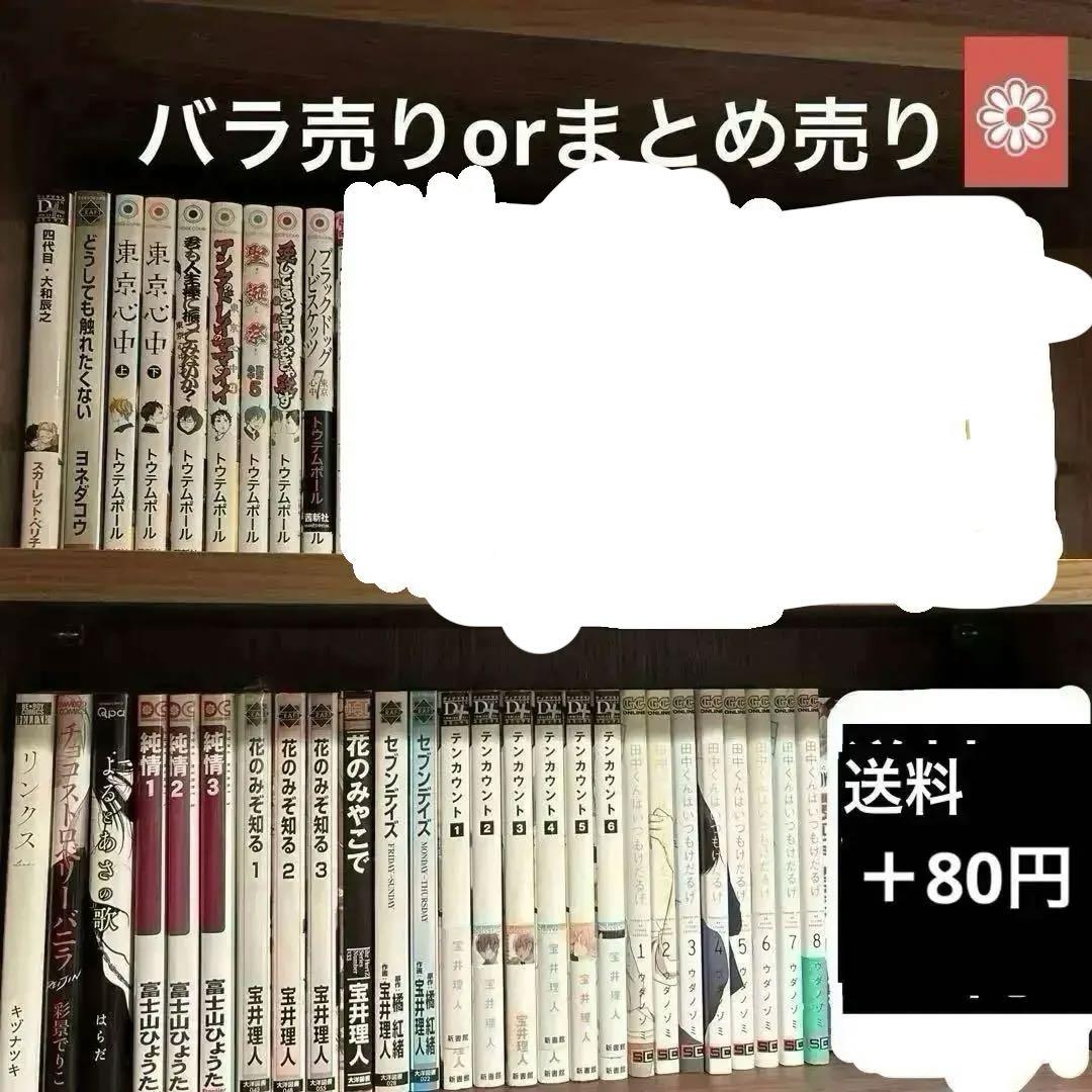 主にBL漫画本まとめ売り(送料＋1冊各80円)