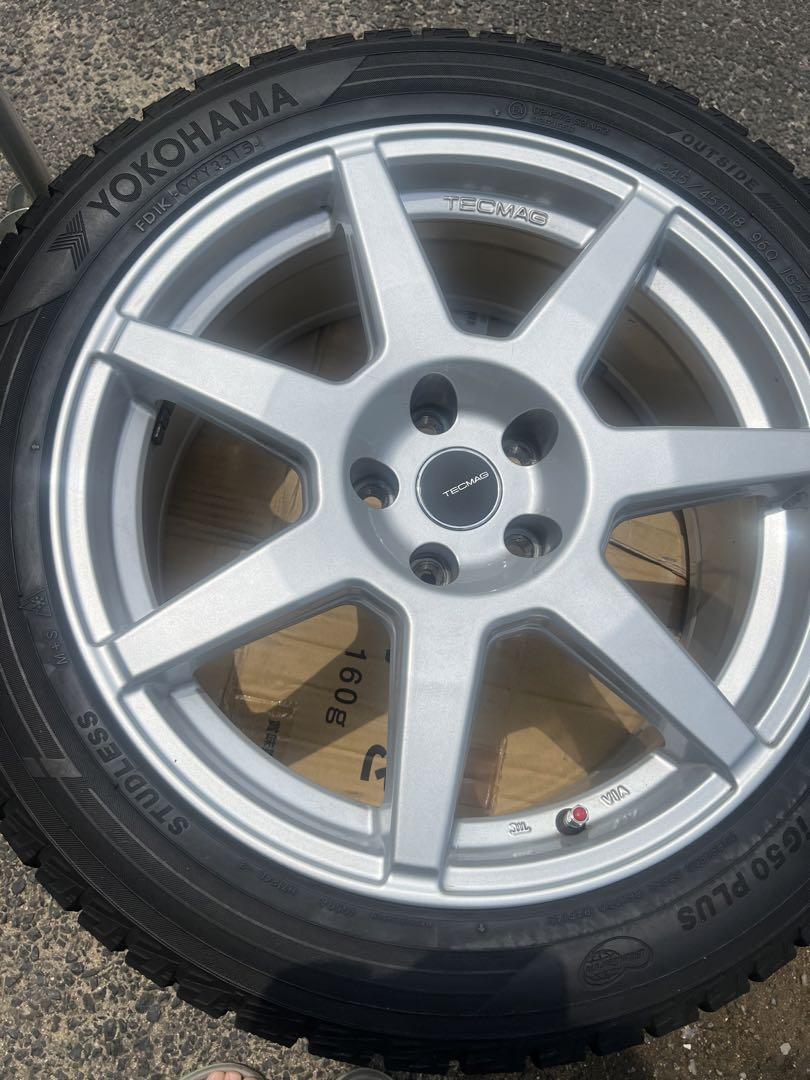 値下げ】YOKOHAMAスタッドレスタイヤ ボロい TECMAGホイール