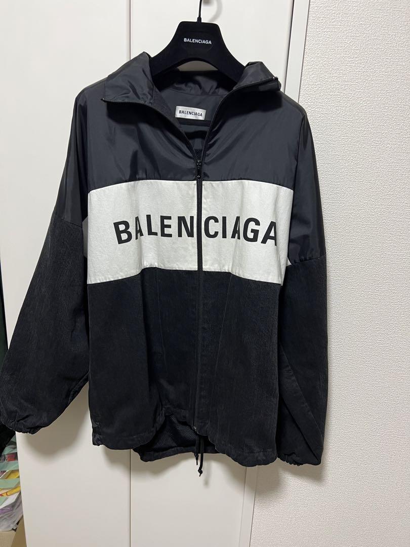 バレンシアガ balenciaga トラックジャケット デニム×ナイロン