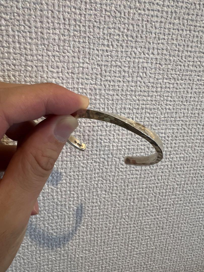 市松 シルバー バングル 収納袋付き イチマツ