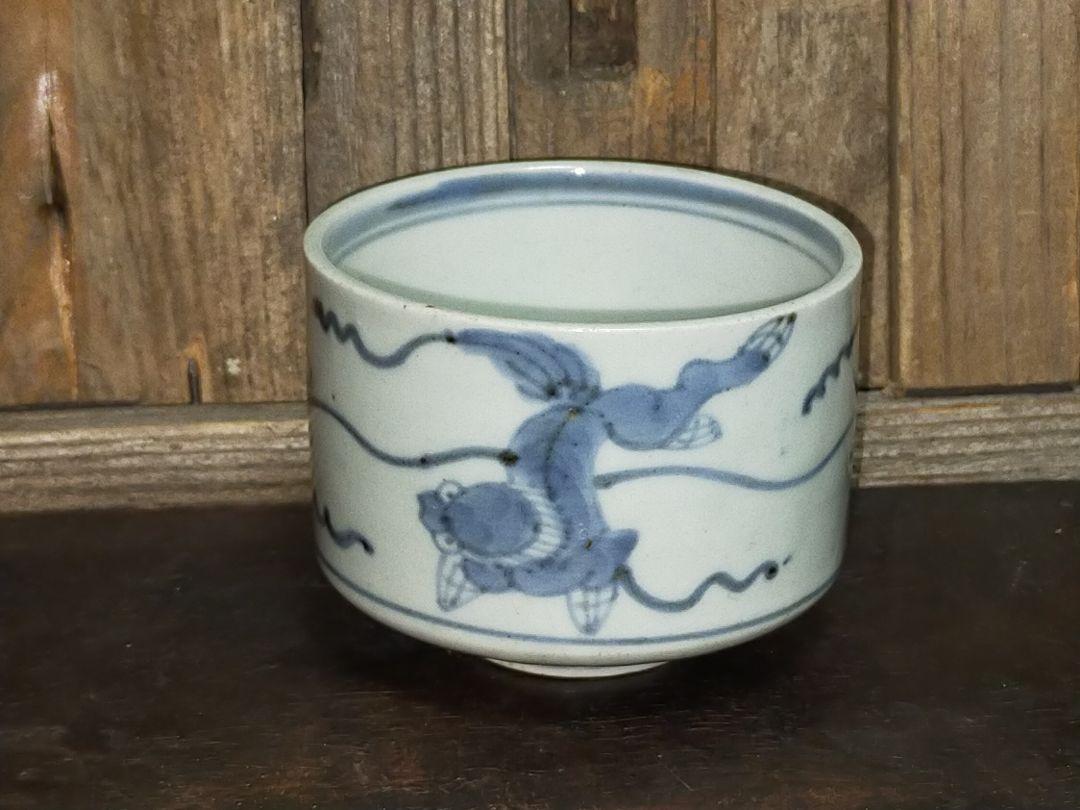 古伊万里 半筒 湯飲み 湯呑み 骨董 古玩 中国 レトロ