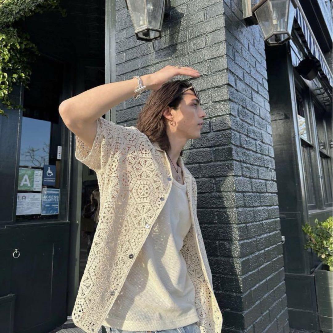 archive】90s our'sモーガン蔵人着用 Crochet-shirt archive】90s our'sモーガン蔵人着用 Crochet-shirt